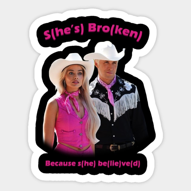 Barbie and Ken Sarcasm Sticker by LegendDerry